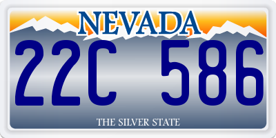 NV license plate 22C586