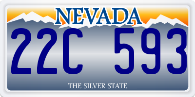 NV license plate 22C593