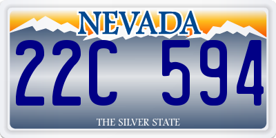 NV license plate 22C594
