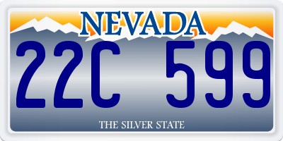 NV license plate 22C599