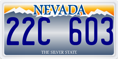 NV license plate 22C603