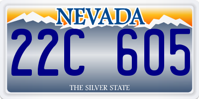 NV license plate 22C605