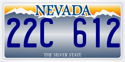 NV license plate 22C612