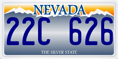 NV license plate 22C626