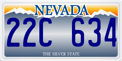 NV license plate 22C634