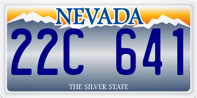 NV license plate 22C641