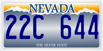 NV license plate 22C644