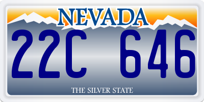 NV license plate 22C646