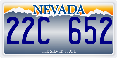 NV license plate 22C652