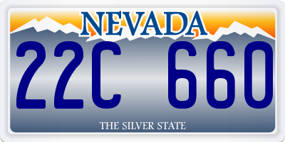 NV license plate 22C660