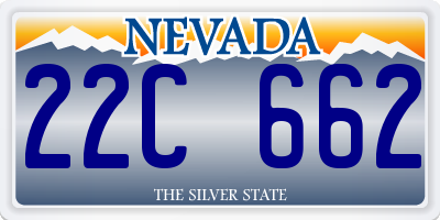 NV license plate 22C662