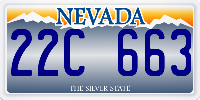 NV license plate 22C663