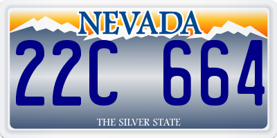 NV license plate 22C664
