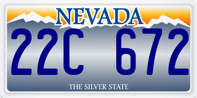 NV license plate 22C672
