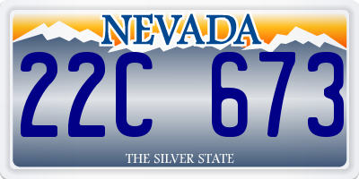 NV license plate 22C673