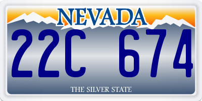 NV license plate 22C674