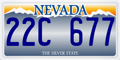 NV license plate 22C677
