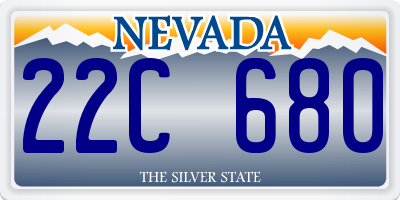 NV license plate 22C680