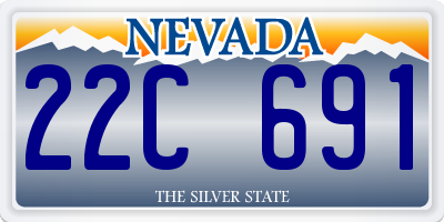NV license plate 22C691