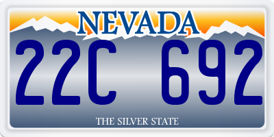 NV license plate 22C692