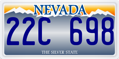 NV license plate 22C698