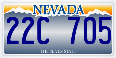 NV license plate 22C705