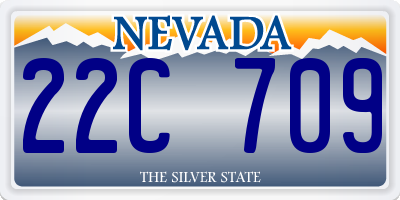 NV license plate 22C709