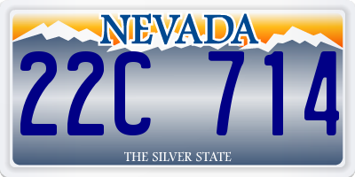NV license plate 22C714