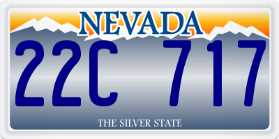 NV license plate 22C717