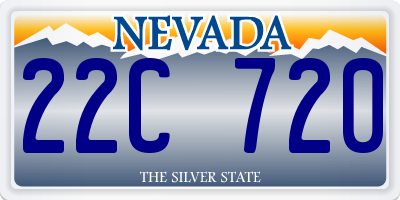NV license plate 22C720