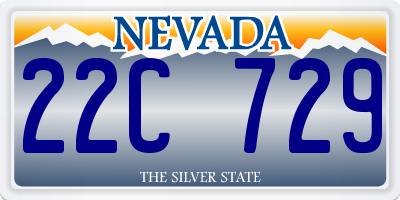 NV license plate 22C729