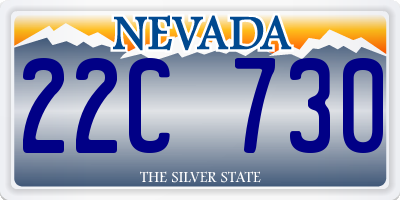 NV license plate 22C730