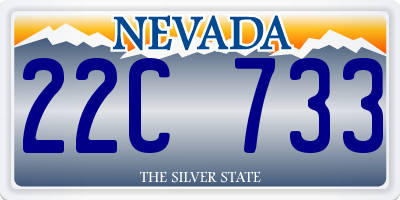 NV license plate 22C733