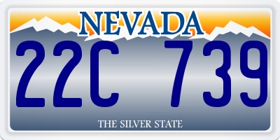 NV license plate 22C739