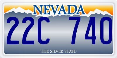 NV license plate 22C740
