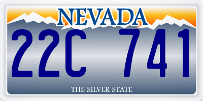 NV license plate 22C741