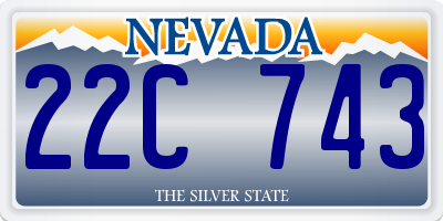 NV license plate 22C743