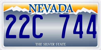 NV license plate 22C744
