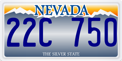 NV license plate 22C750