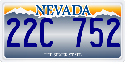 NV license plate 22C752