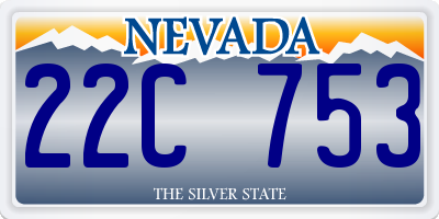 NV license plate 22C753