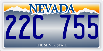 NV license plate 22C755