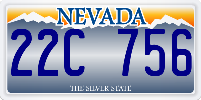 NV license plate 22C756