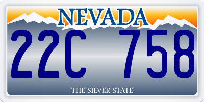 NV license plate 22C758
