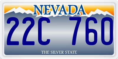 NV license plate 22C760