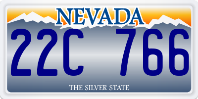 NV license plate 22C766