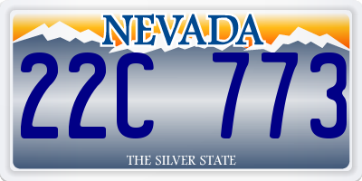 NV license plate 22C773