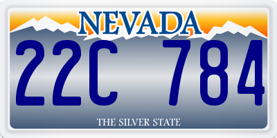 NV license plate 22C784