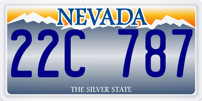 NV license plate 22C787