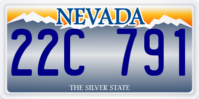 NV license plate 22C791